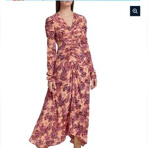 A.L.C. WOMEN'S MONA DRESS, CORAL/IRIS/MULTI